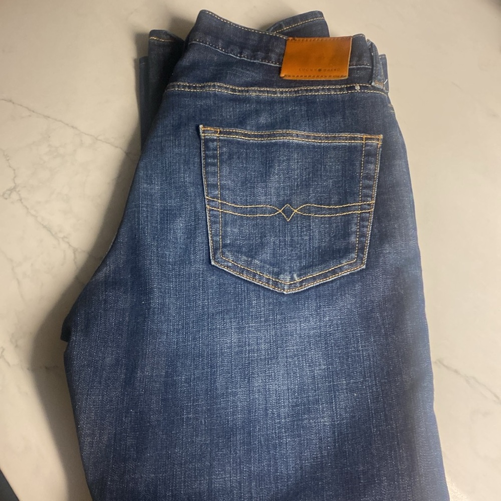 Lucky Brand Blue Denim with Gold Stitching